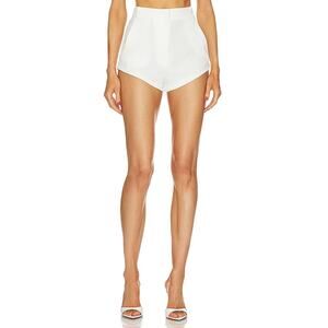 Amanda Uprichard x Revolve 'Kelso' White Polyester Shorts Size M